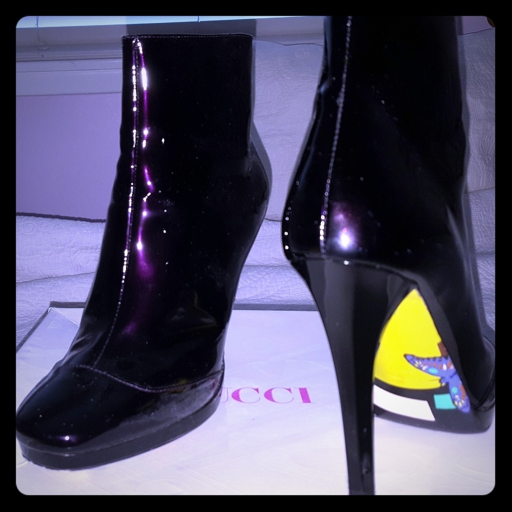 Pucci patent leather boots